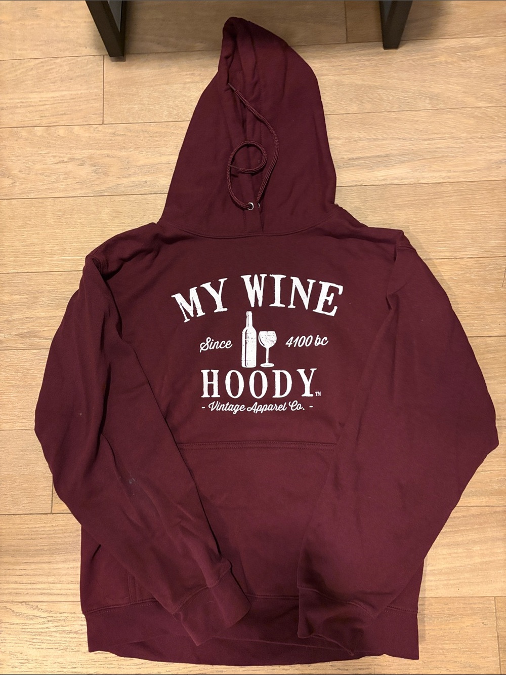"My Wine Hoody" Maroon Men's Hoodie